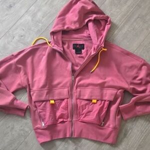 Pink JORDAN Hooded Zip-Up Jacket Xs Small Fit